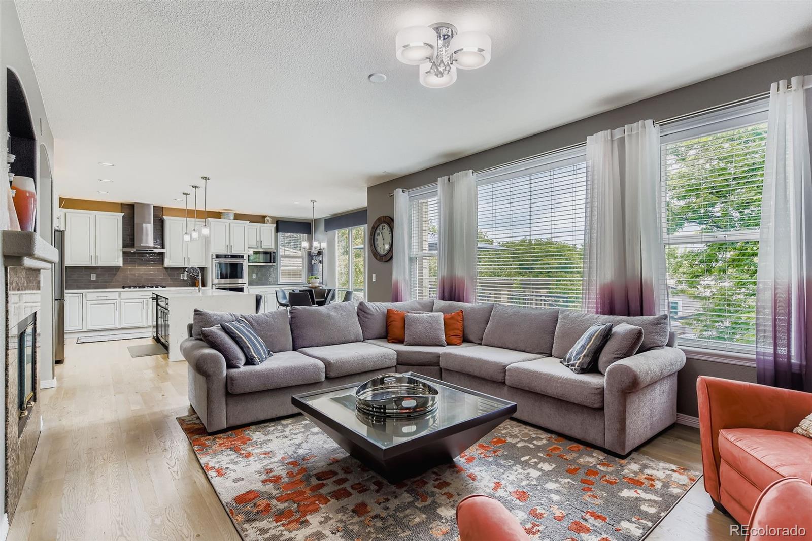 795 Ridgemont Circle Highlands Ranch, CO 80126 - Photo 10 of 35 a living room with furniture and a large window