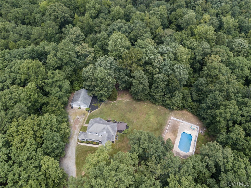 2160 Genito Road Moseley, VA 23120 - Photo 43 of 49 an aerial view of a house with a yard and trees