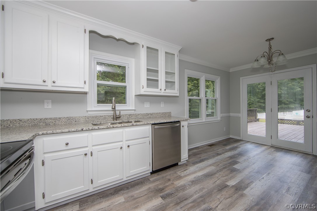 2160 Genito Road Moseley, VA 23120 - Photo 7 of 49 a kitchen with granite countertop a sink and a window