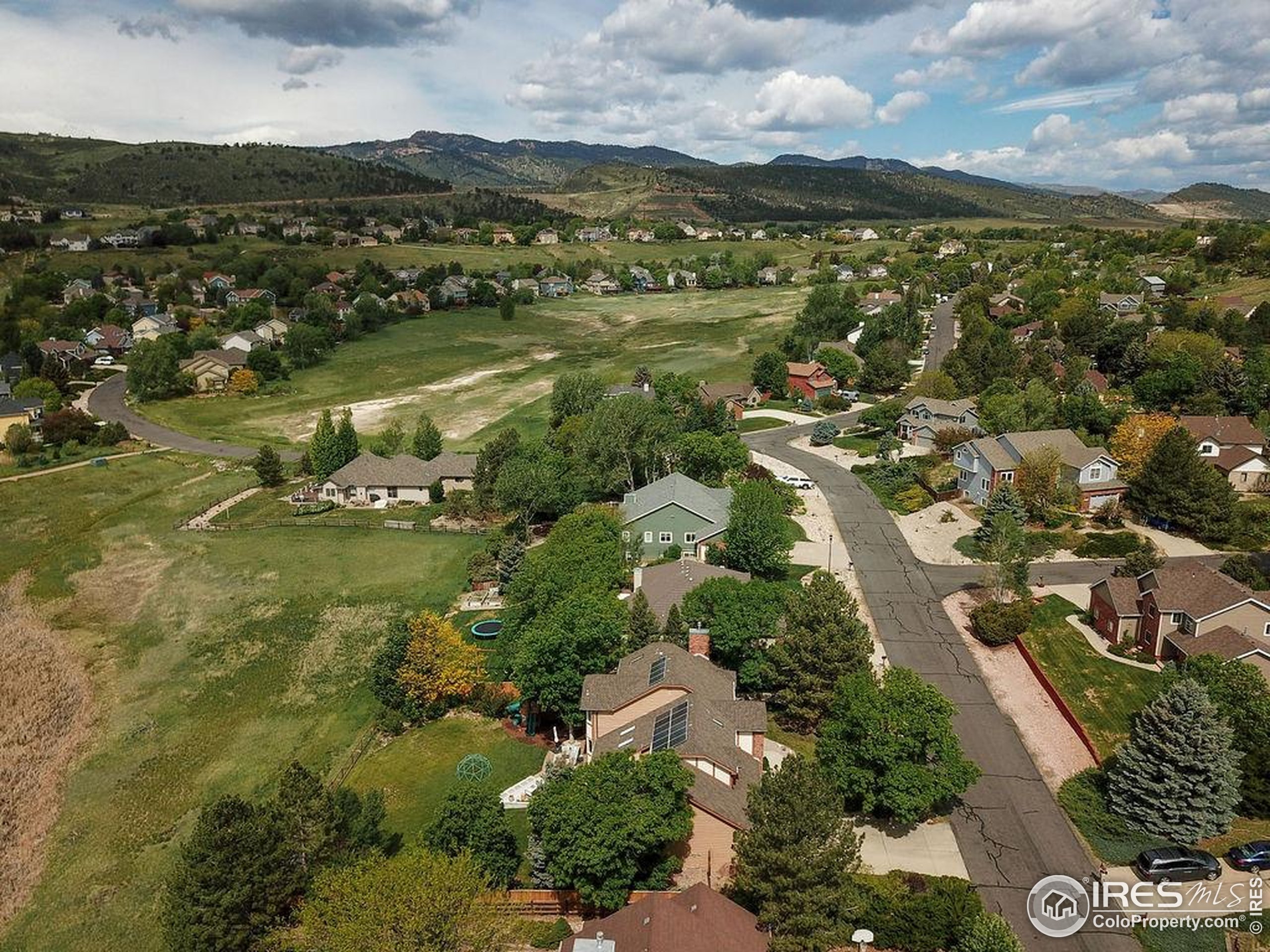 2213 Grosvenor Court Fort Collins, CO 80526 - Photo 39 of 40 an aerial view of residential houses with outdoor space and river
