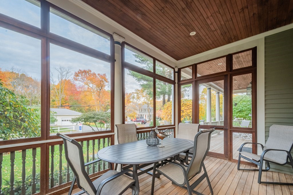 40 Winthrop Road Lexington, MA 02421 - Photo 23 of 42 a view of a dining room with furniture window and outside view