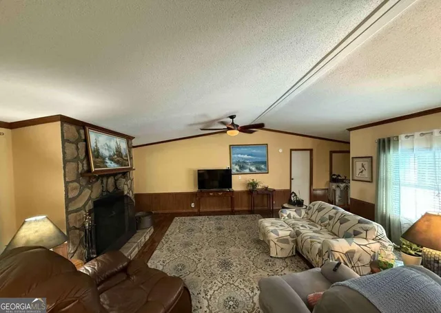 a living room with furniture and a couch