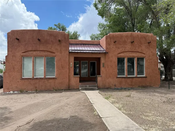 a front view of a house