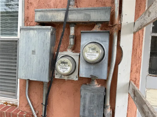 a view of a wooden door