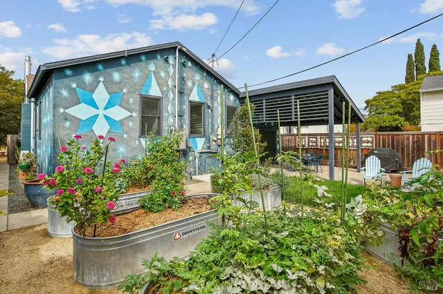 a view of a wooden door of a house