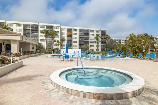 a view of outdoor space with swimming pool