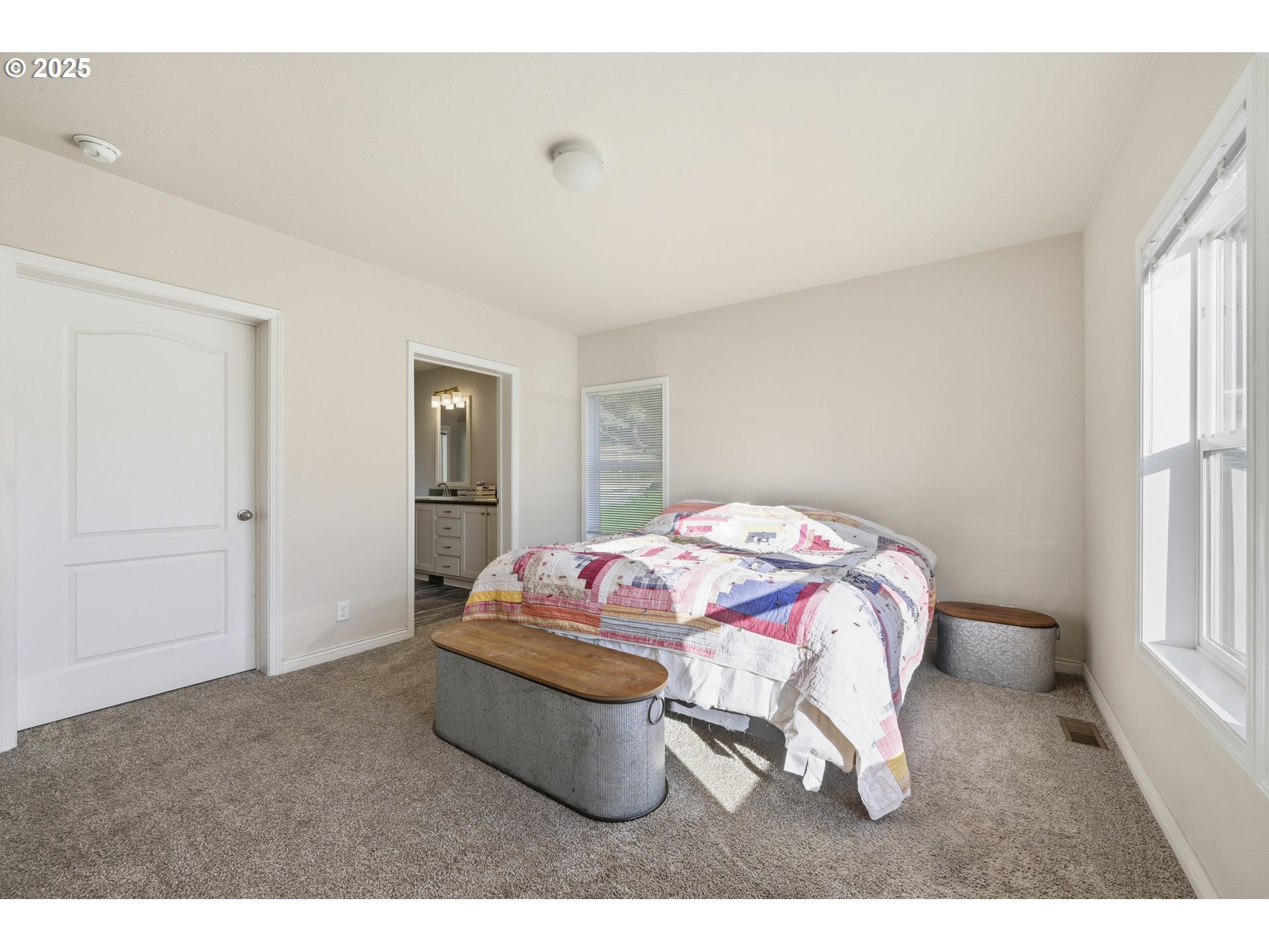 39557 Little Fall Creek Road Fall Creek, OR 97438 - Photo 20 of 43 a bedroom with a bed and a window