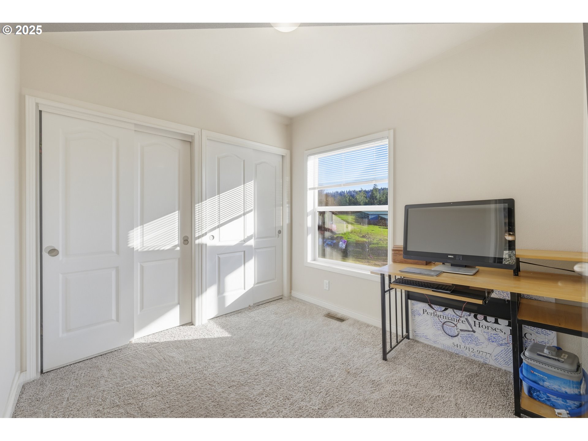 39557 Little Fall Creek Road Fall Creek, OR 97438 - Photo 25 of 43 a view of a workspace with furniture and a window