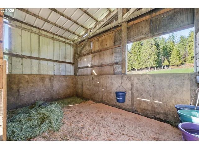 a view of a bike storage area