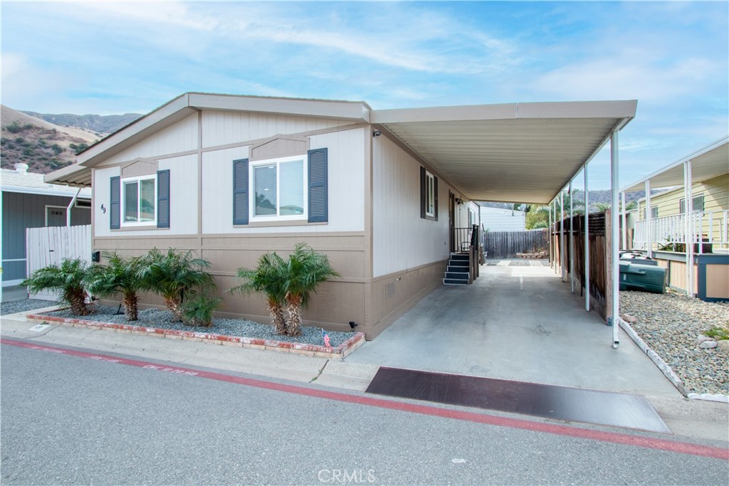a view of a house with a patio