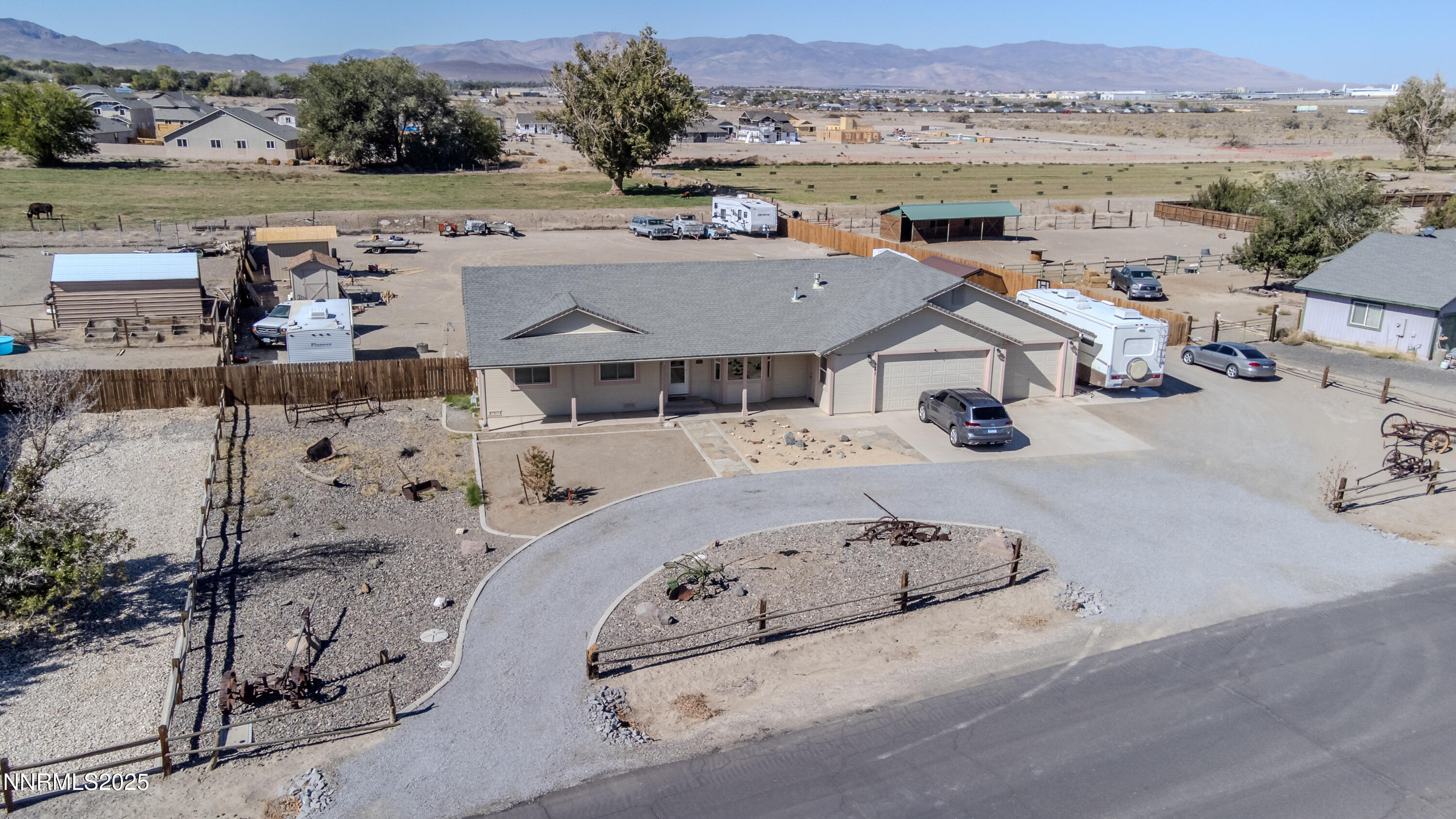 141 Country Ranch Road Fernley, NV 89408 - Photo 25 of 44 an aerial view of a house with outdoor space