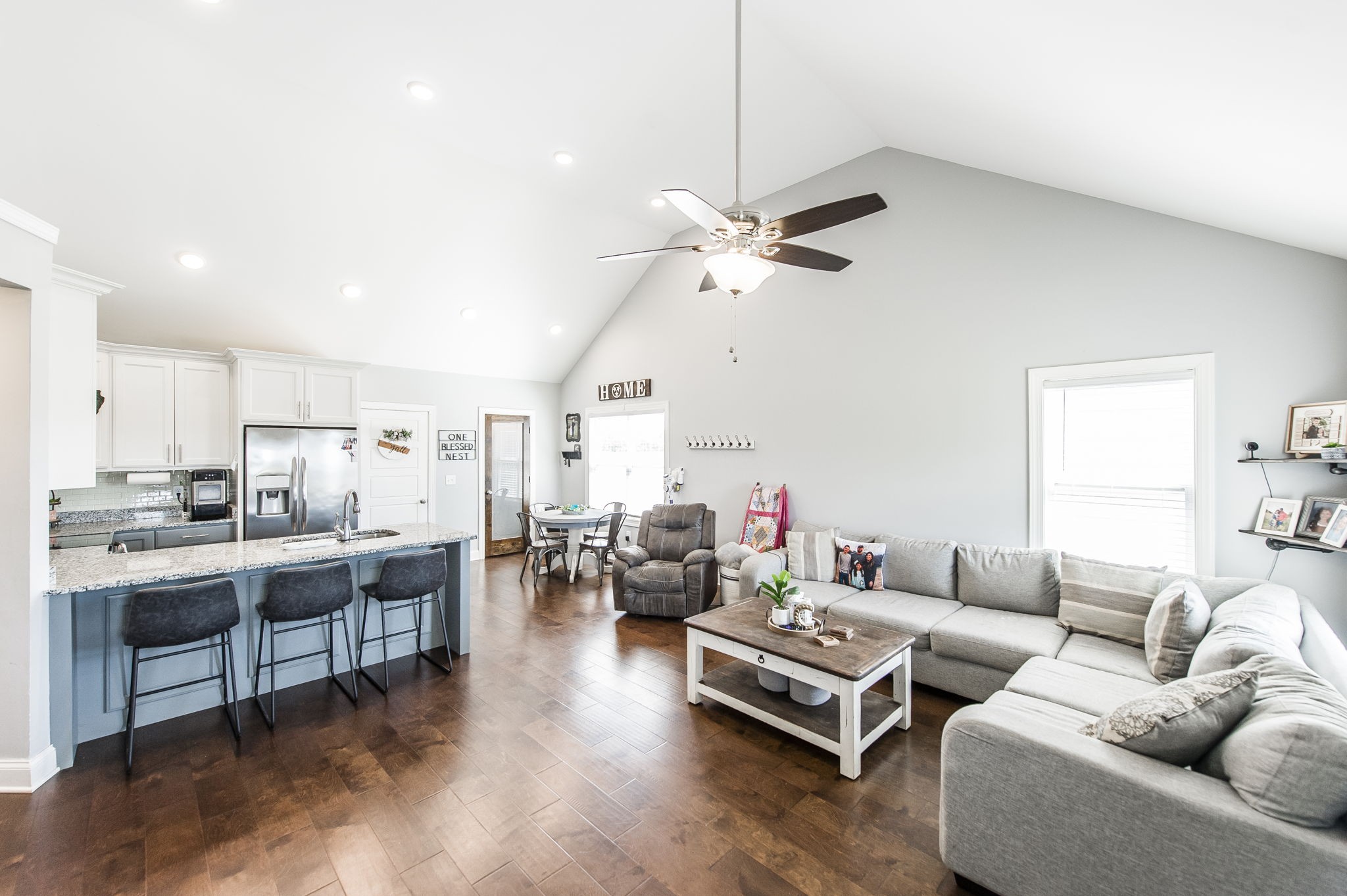 1261 Friendship Road Cross Plains, TN 37049 - Photo 9 of 47 a living room with furniture kitchen view and a chandelier