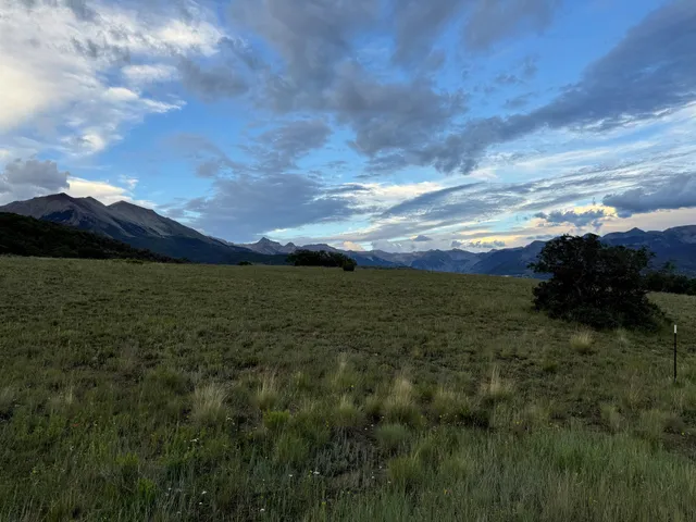 a view of a lush green mountain
