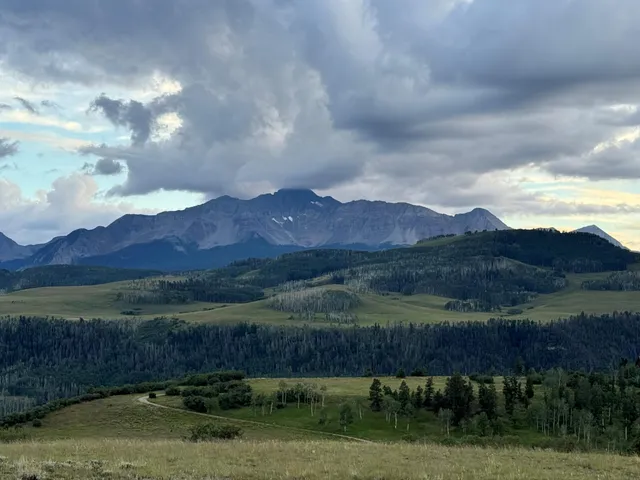 a view of outdoor space and mountain view