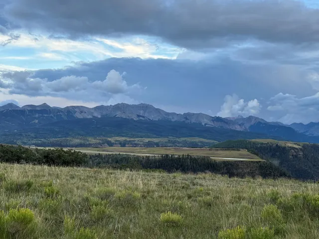a view of lake and mountain