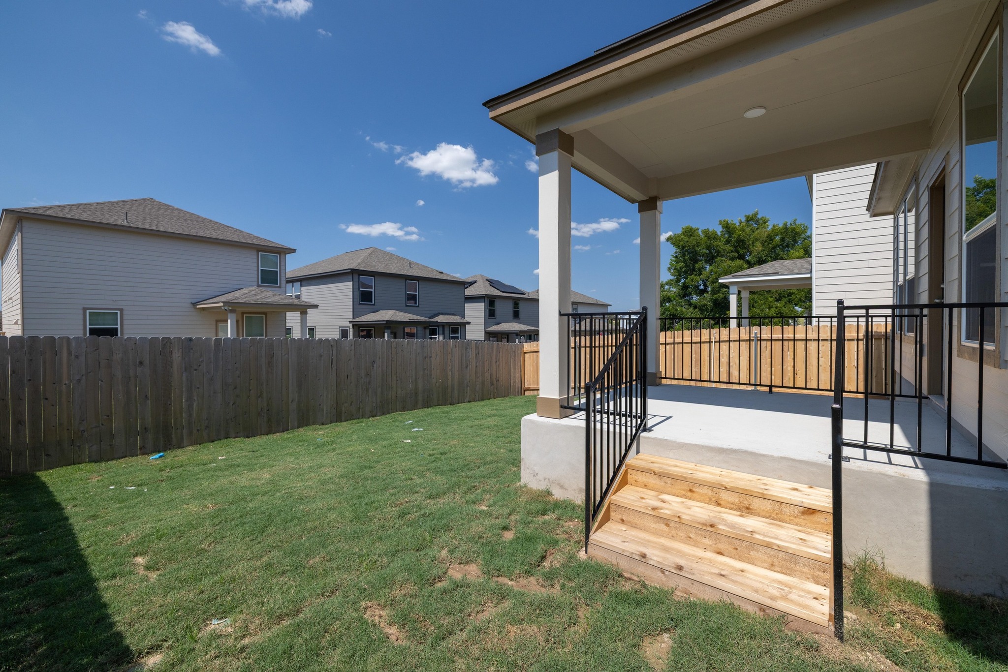 260 Feathers Street Jarrell, TX 76537 - Photo 28 of 34 a view of a porch with a backyard