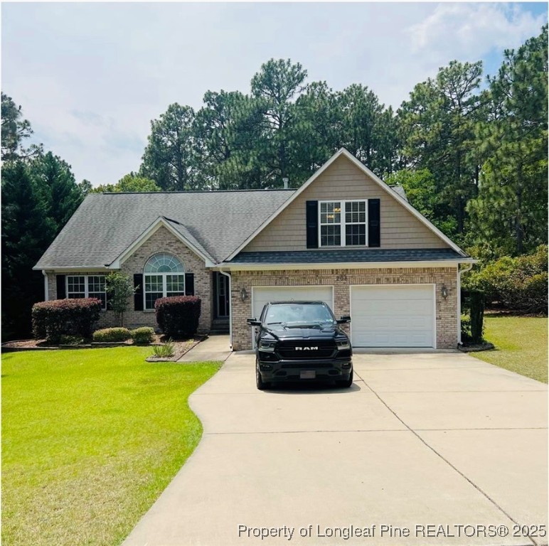 a house view with a garden space