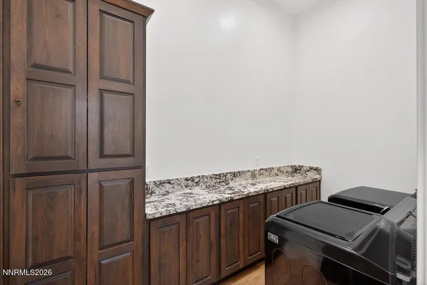 a view of kitchen with microwave