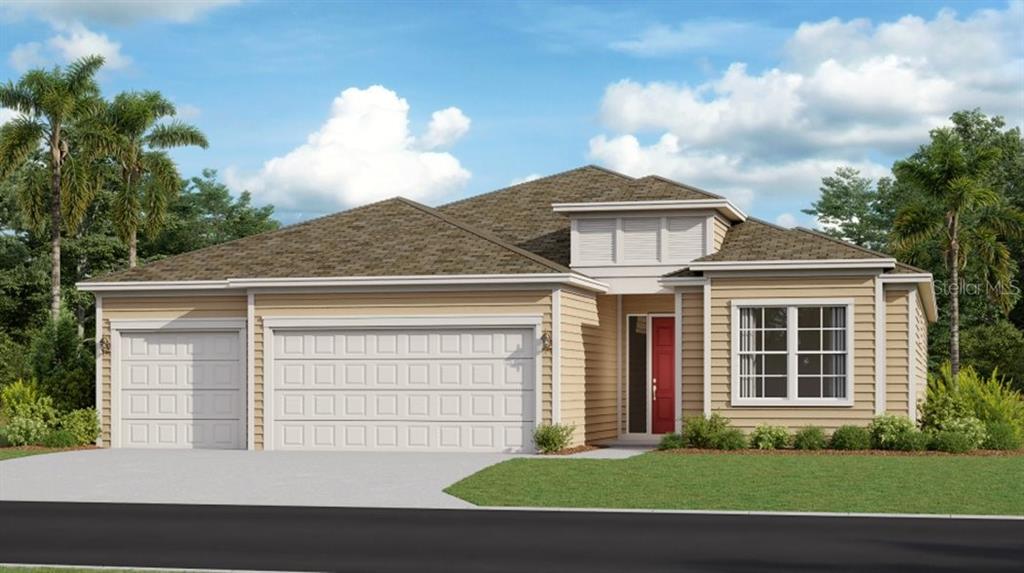 Artist rendering; illustration only; colors, features, and garage orientation may differ. 