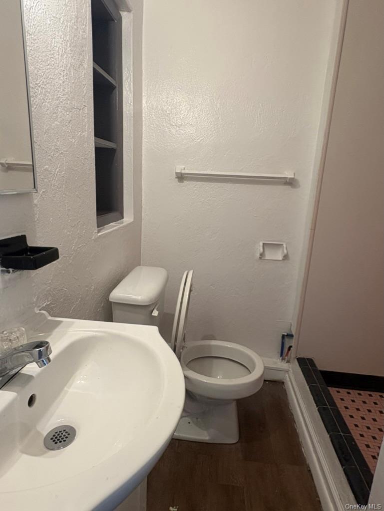 a bathroom with a sink and a toilet