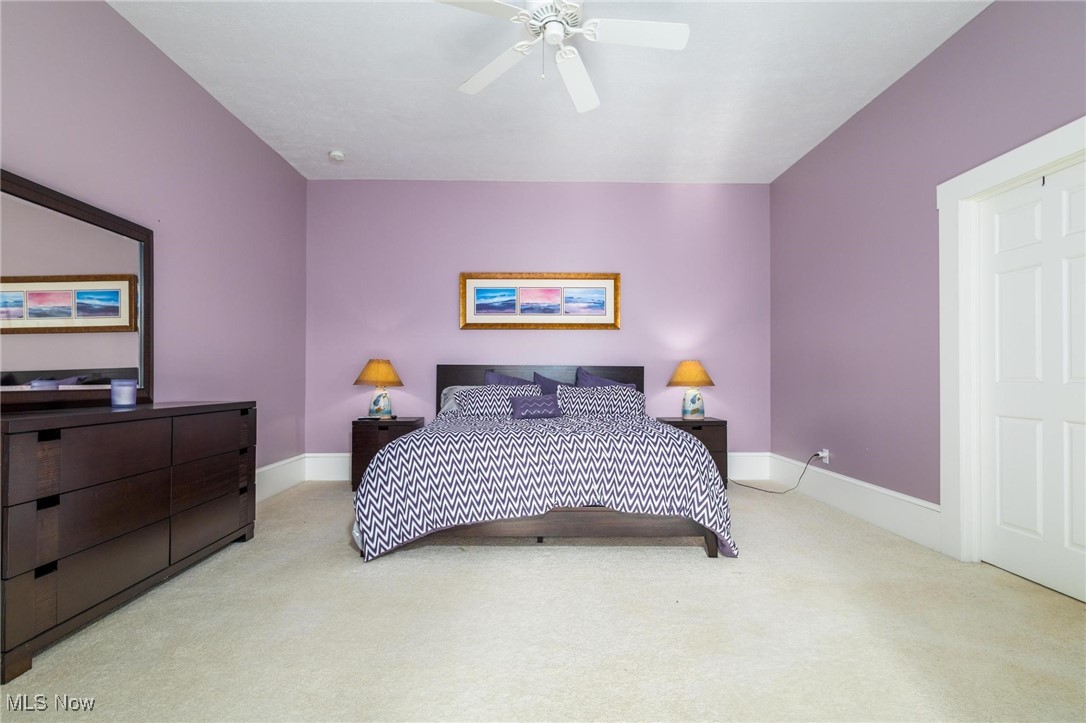 35955-35959 Bower Road Scio, OH 43988 - Photo 11 of 50 Bedroom with light carpet and ceiling fan
