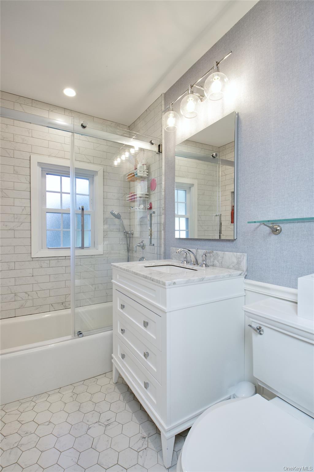 112 Bromleigh Road Garden City, NY 11530 - Photo 28 of 39 a bathroom with a sink a toilet and a bathtub