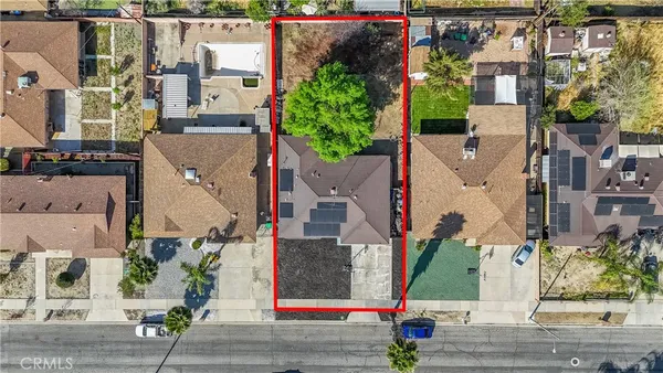 an aerial view of multiple houses