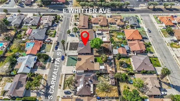 an aerial view of multiple house