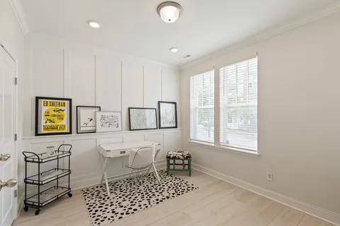 a view of a decorative light in a hallway