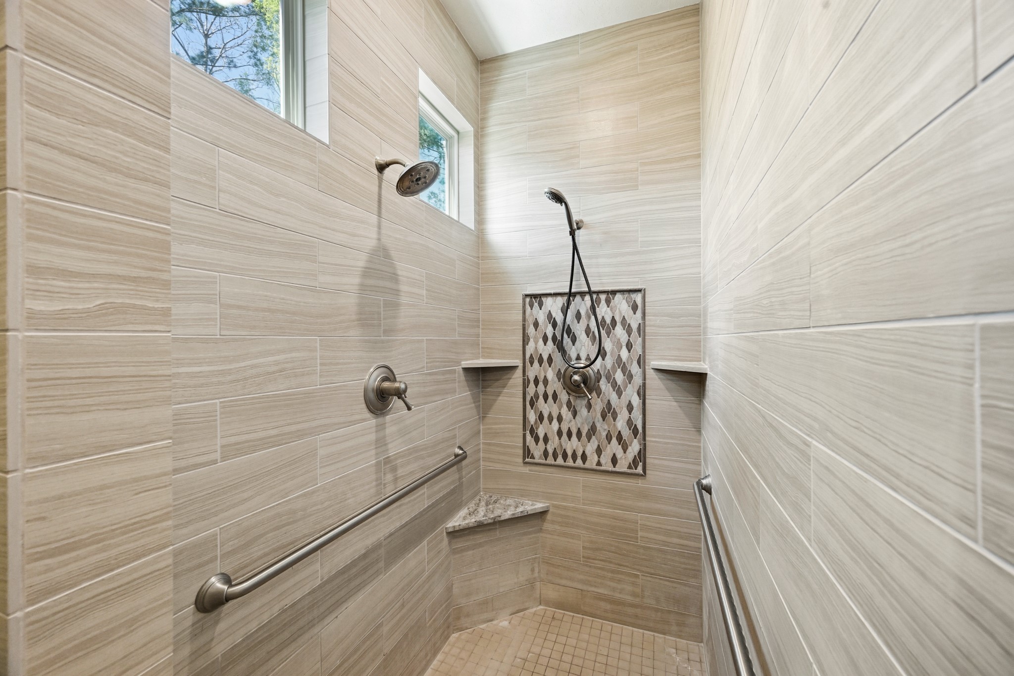 27322 Silver Jade Court Spring, TX 77386 - Photo 18 of 45 Large walk-in shower, wheelchair accessible.