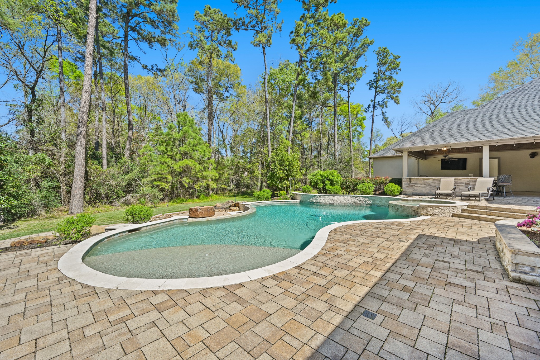 27322 Silver Jade Court Spring, TX 77386 - Photo 39 of 45 Private, wooded back yard with mature trees & landscaping.