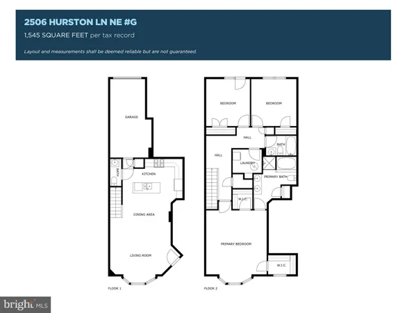 $564,900 | 2506 Hurston Lane, Unit G, Washington, DC 20018