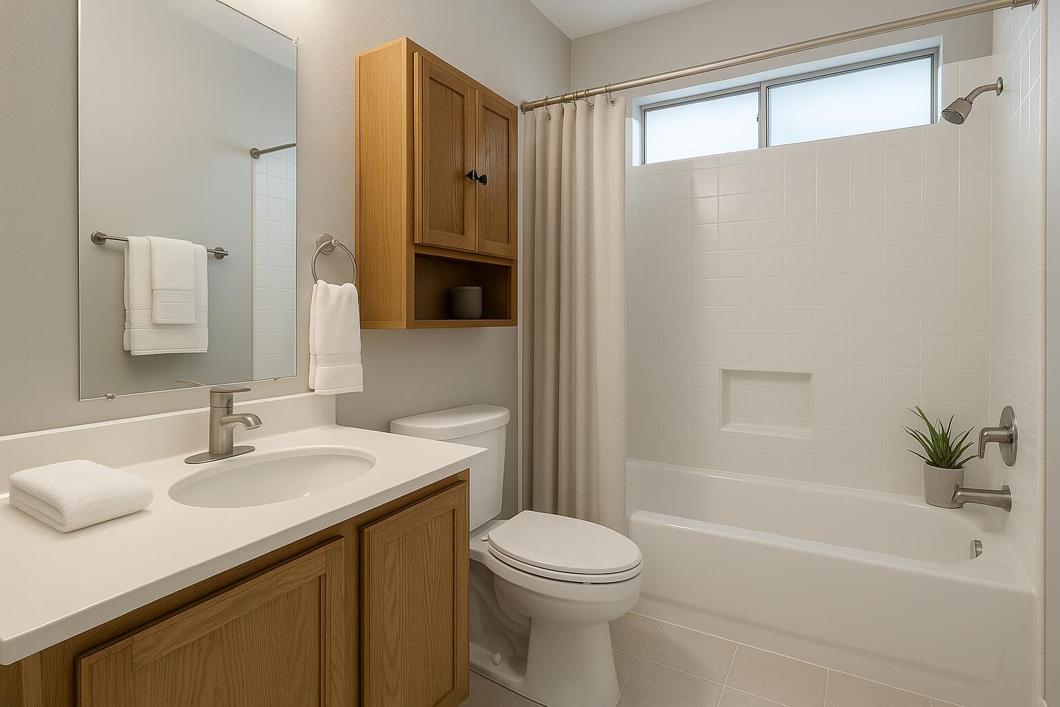 18070 Langlois Road, Unit 220 Desert Hot Springs, CA 92241 - Photo 21 of 30 Virtual Staged Guest Bath