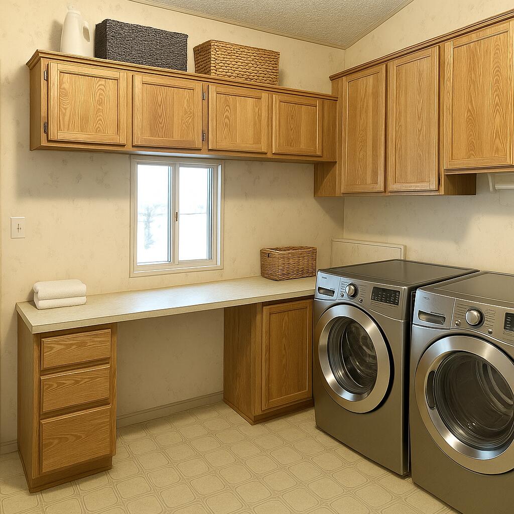 18070 Langlois Road, Unit 220 Desert Hot Springs, CA 92241 - Photo 23 of 30 Virtual Staged Laundry
