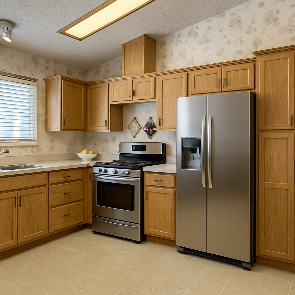 18070 Langlois Road, Unit 220 Desert Hot Springs, CA 92241 - Photo 7 of 30 Virtual Staged Kitchen 1