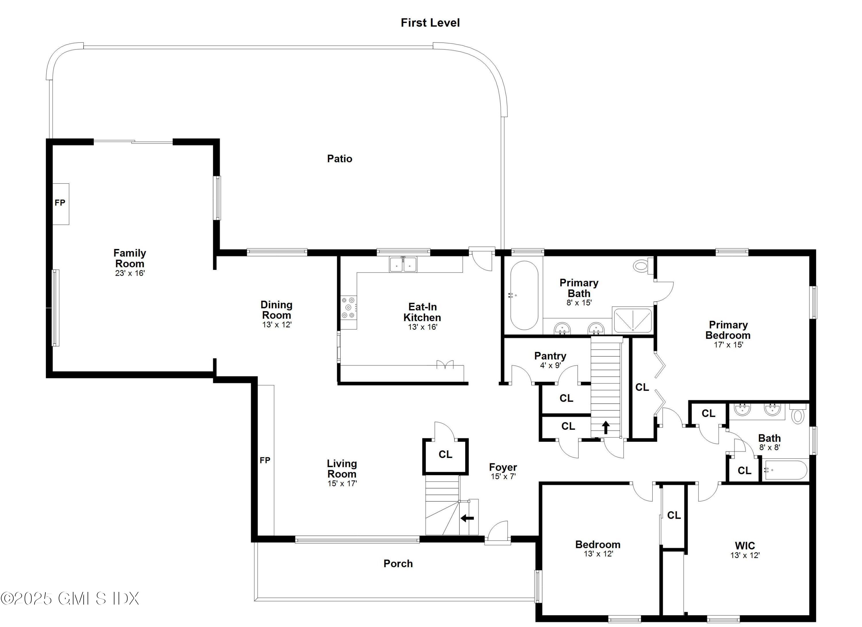 Undisclosed Address Cos Cob, CT 06807 - Photo 16 of 16 First Level Floor Plan