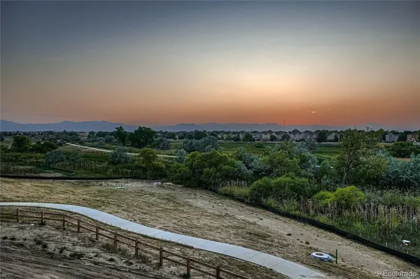 a view of a lake from a yard