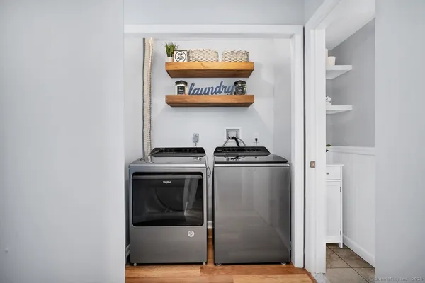 a view of a storage & utility room in a house