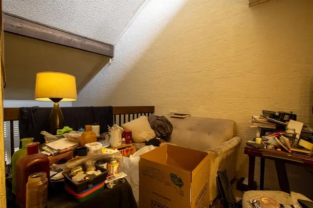 a close up of a sink and a table in a room