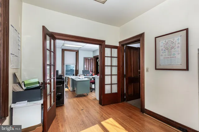 a view of an empty room and window