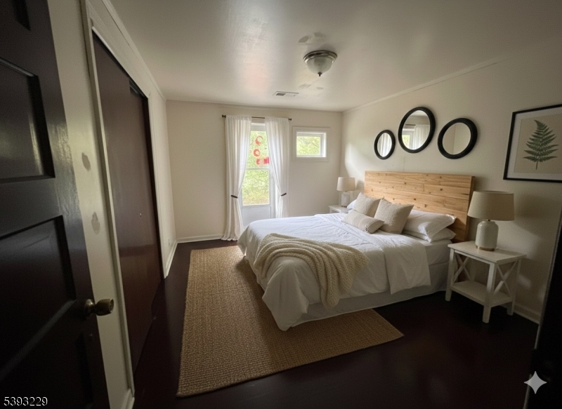 60 Vail Road Blairstown, NJ 07832 - Photo 25 of 26 a bedroom with a bed and a mirror