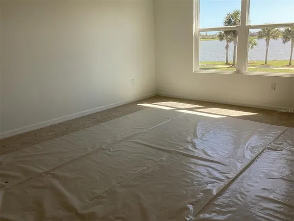 an empty room with a window