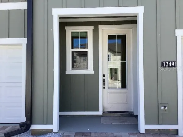 a view of front door of house