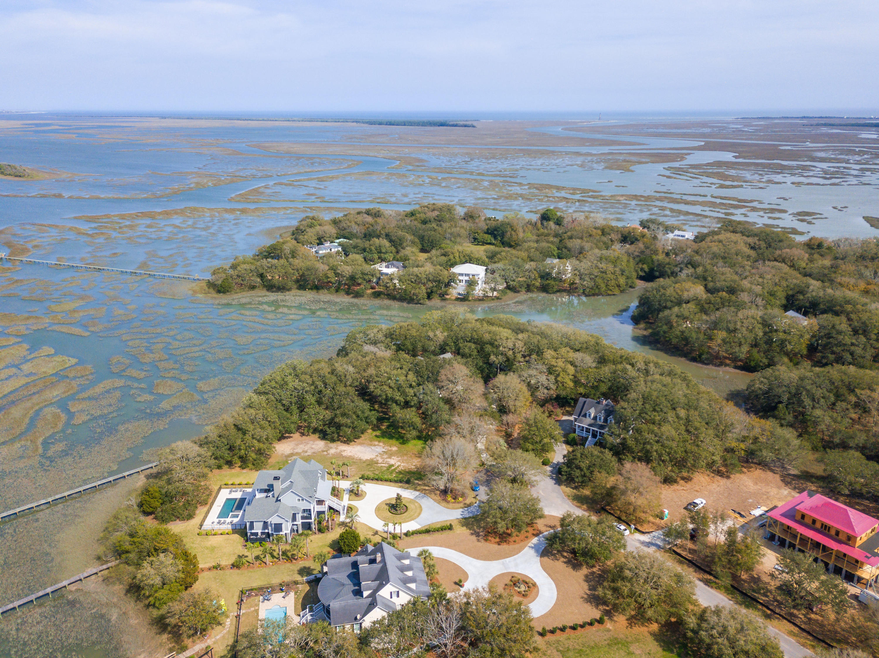 1666 Back Creek Road Charleston, SC 29412 - Photo 13 of 41 aeriel house front