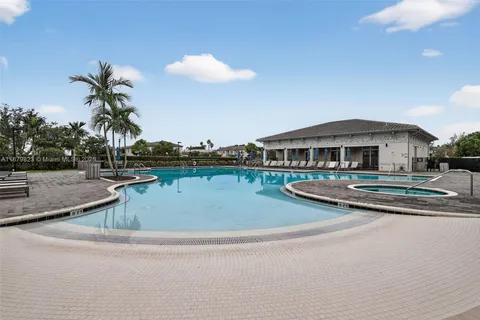 a view of fountain in the backyard