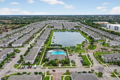 an aerial view of a city