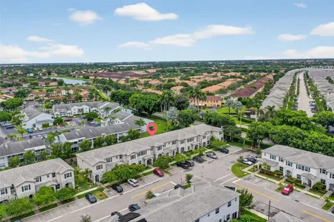 an aerial view of a city