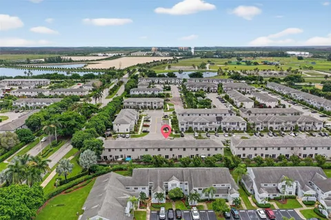 an aerial view of a city