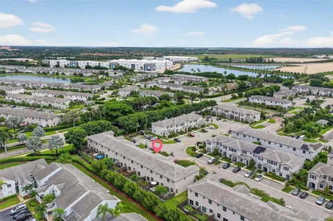 an aerial view of a city