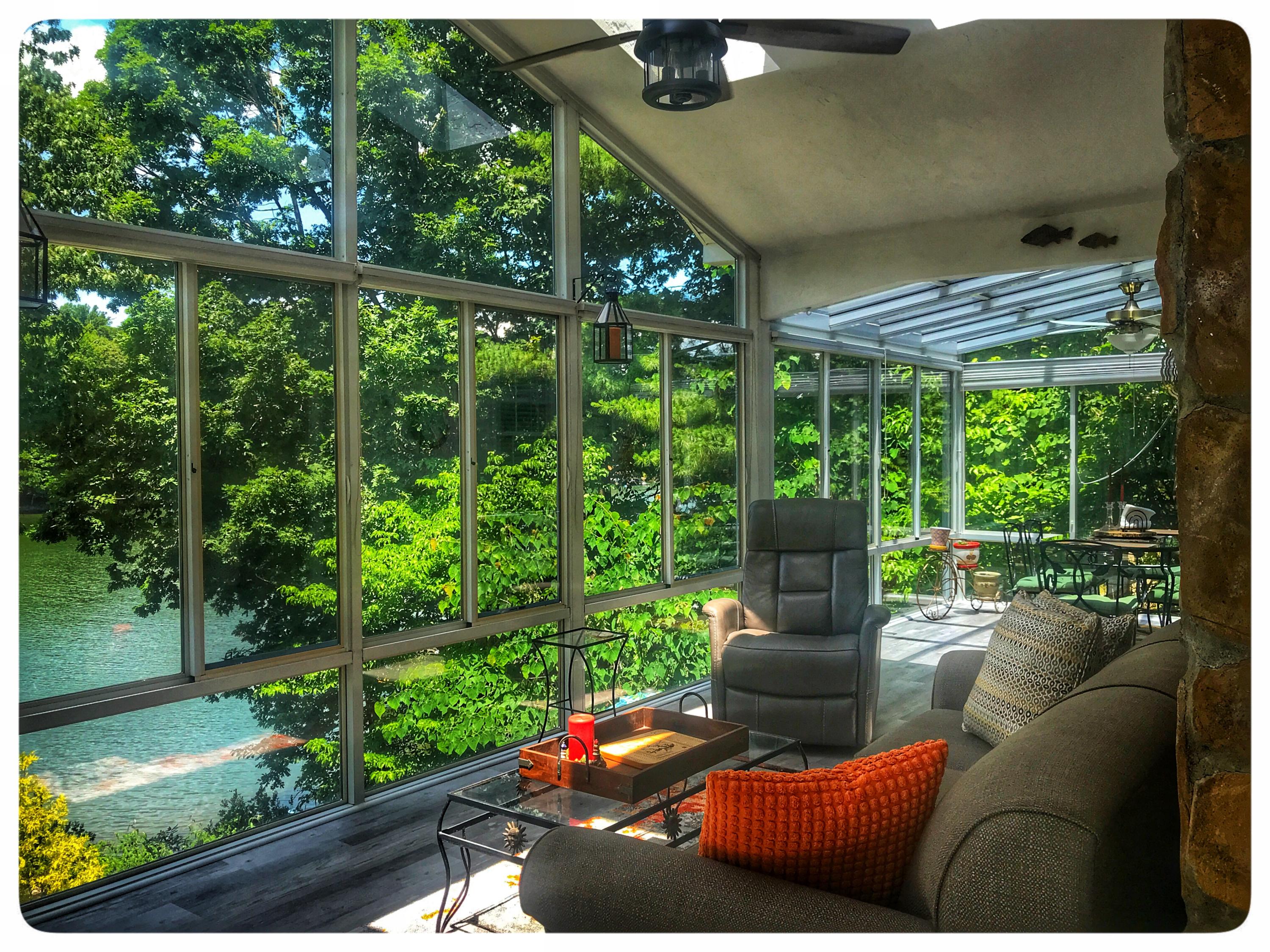131 Highland Lake Road Union Hall, VA 24176 - Photo 47 of 75 a view of a couches in the patio